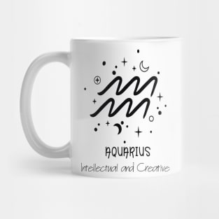 Aquarius Personality Black Text Mug